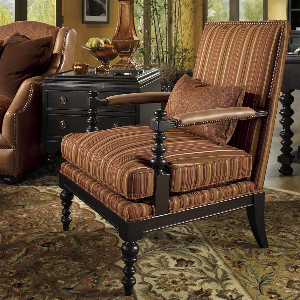 Tommy Bahama Home Kingstown Nelson End Table with Glass Top